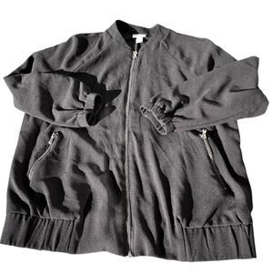 Ava and Viv  black, zip jacket, women's size X